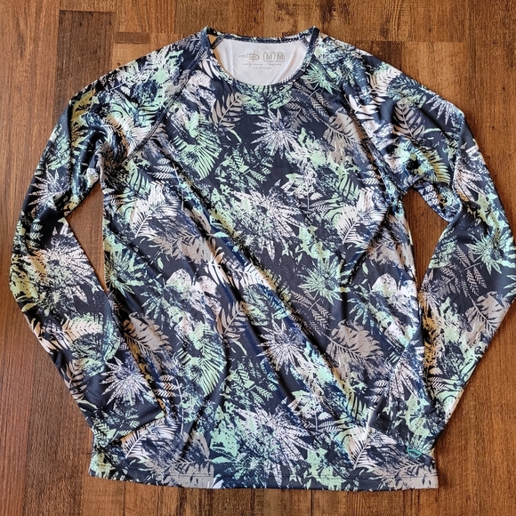 Reel Life Tropical Print Swim Shirt - Picture 1 of 2
